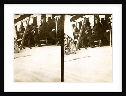 Admiral Togo seated in a tent with government officials by Anonymous