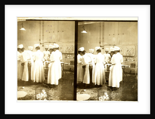 Japanese nurses and doctor during surgery by Anonymous