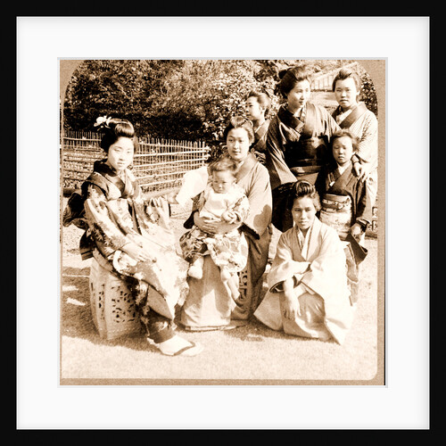 Women and children of a Japanese family in Uyeno park, during the Cherry-blossom festival, Tokyo by Anonymous