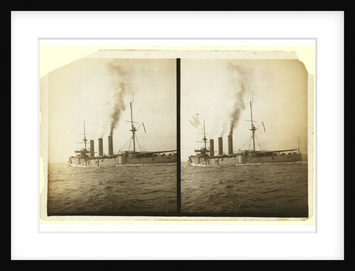 Royal Navy armored cruiser arriving in New York, probably at the time of the Portsmouth Peace Conference by Anonymous