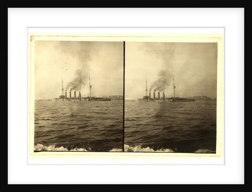 An American cruiser arriving in New York, probably at the time of the Portsmouth Peace Conference by Anonymous