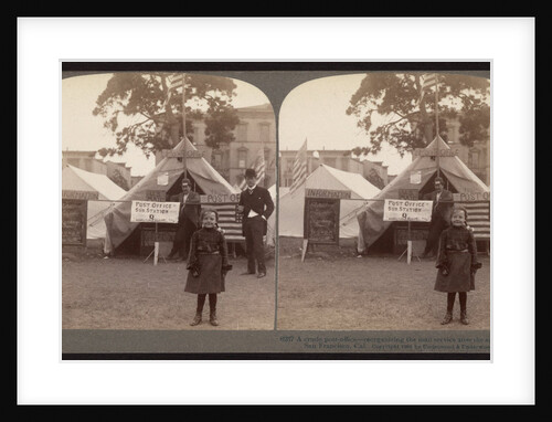 A crude post office - reorganizing the mail service after the earthquake, San Francisco, California, USA by Anonymous