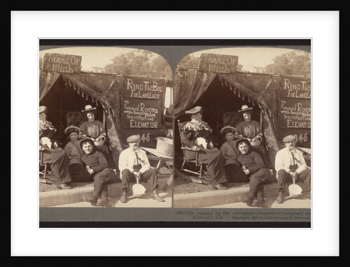 Fun making by the earthquake refugees - a temporary home, San Francisco, California, USA by Anonymous