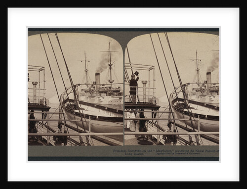 President Roosevelt on the Mayflower, reviewing the Naval parade off Long Island by Anonymous