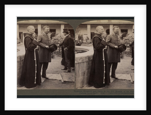 Theodore Roosevelt and party at the Old Mission of the Franciscan Fathers, Santa Barbara, California by Anonymous
