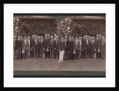 The newspaper men with Senator Kean, Secretary Loeb and, Secretary Barnes, Sagamore Hill, Oyster Bay, N.Y by Anonymous