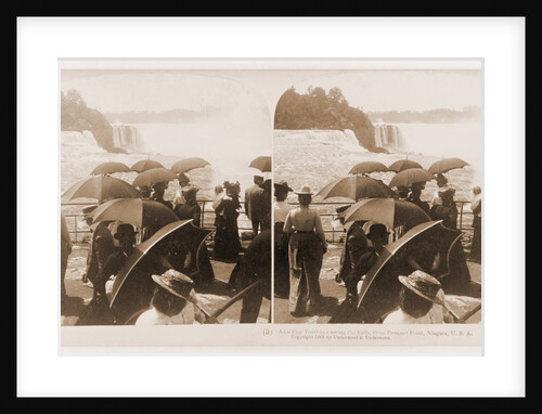 Admiring tourists viewing the Falls, from Prospect Point, Niagara, U.S.A. by Anonymous