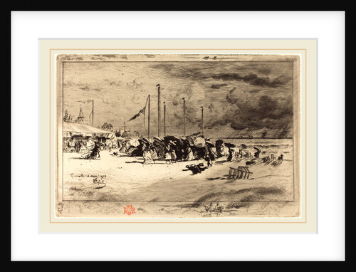 Un Grain à Trouville (Squall at Trouville), 1874-1875 by Félix-Hilaire Buhot