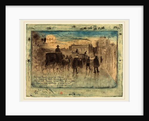 Convoi Funèbre au Boulevard de Clichy (Funeral Procession on the Boulevard de Clichy), 1887 by Félix-Hilaire Buhot