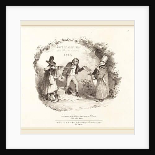 Débit d'Albums avec Procédés nouveaux (New Methods for the Sale of Lithograph Albums), 1827 by Nicolas-Toussaint Charlet