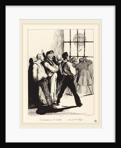 Les réjouissances de Juillet vues de Ste. Pélagie, 1834 by Honoré Daumier