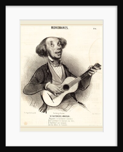 Le Guitariste-Amateur, 1840 by Honoré Daumier