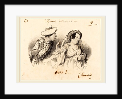 Sortez! (Bajazet), 1841 by Honoré Daumier