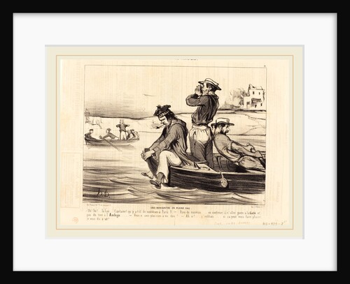 Une Rencontre en pleine eau, 1843 by Honoré Daumier