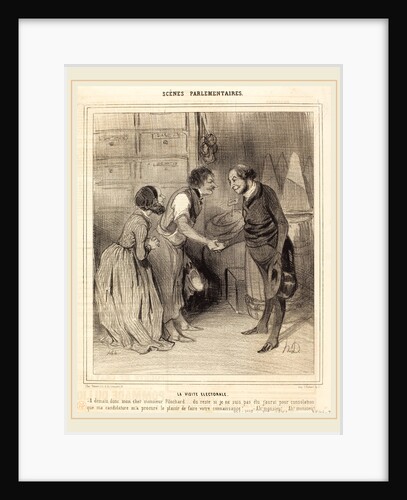 La Visite électorale, 1843 by Honoré Daumier