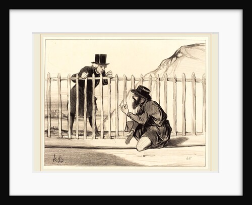 Ah! ben le convoi peut se flatter de l'échapper, 1843 by Honoré Daumier