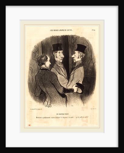 Un Chapeau neuf, 1845 by Honoré Daumier