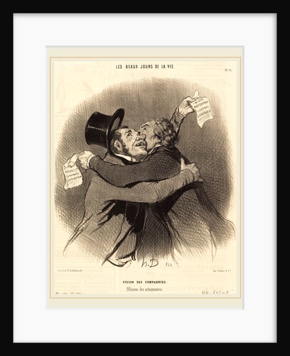 Fusion des compagnies, 1845 by Honoré Daumier