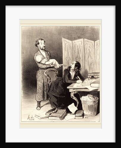 Emportez donc ça plus loin impossible de travailler, 1844 by Honoré Daumier