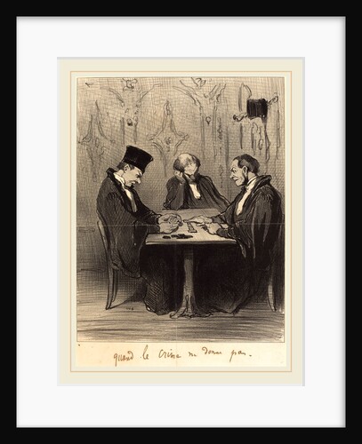 Quand le crime ne donne pas, 1848 by Honoré Daumier