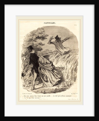 Que nous sommes bêtes d'avoir une peur pareille, 1845 by Honoré Daumier