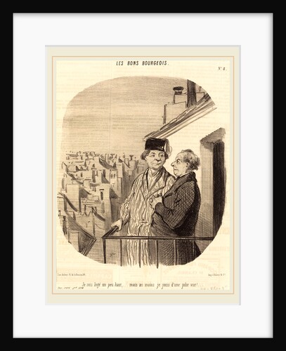 Je suis logé un peu haut mais je jouis d'une jolie vue!, 1846 by Honoré Daumier