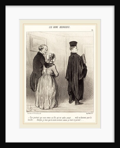 Dire que nous avons un fils qui est avocat, 1846 by Honoré Daumier