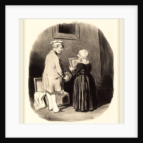 Tiens, ma femme, v'la mon portrait, 1846 by Honoré Daumier
