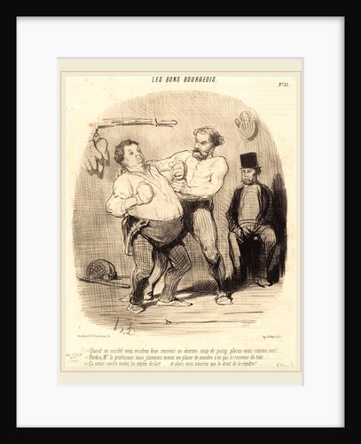 Quand en société vous voudrez bien recevoir un coup, 1847 by Honoré Daumier
