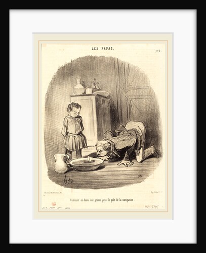 Comment on donne le goût de la navigation, 1846 by Honoré Daumier