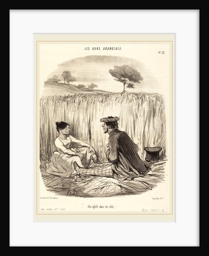 Une Idylle dans les blés, 1847 by Honoré Daumier