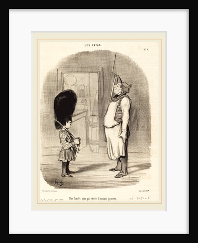 Une Famille chez qui réside l'instinct guerrier, 1847 by Honoré Daumier