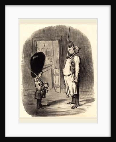 Une Famille chez qui réside l'instinct guerrier, 1847 by Honoré Daumier