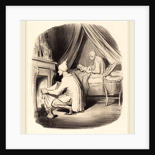Une Nuit agitée, 1847 by Honoré Daumier
