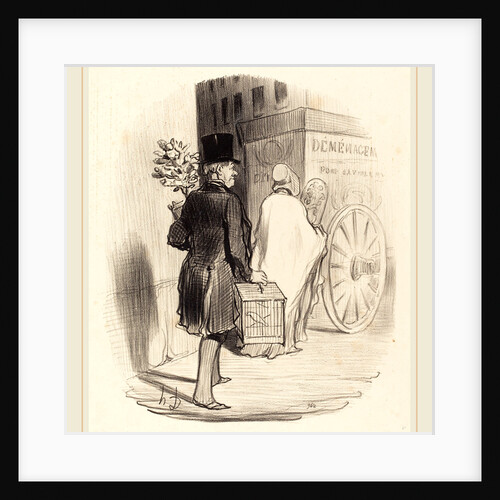 Parisien transportant dans un autre quartier, 1847 by Honoré Daumier