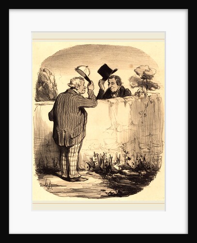 Deux bons voisins, 1847 by Honoré Daumier