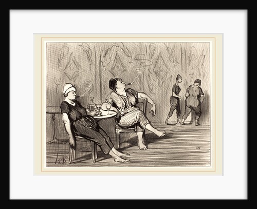 A la buvette, 1847 by Honoré Daumier