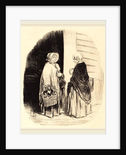 Oui, madame Chaboulard vingt-quatre épiciers recto, 1850 by Honoré Daumier