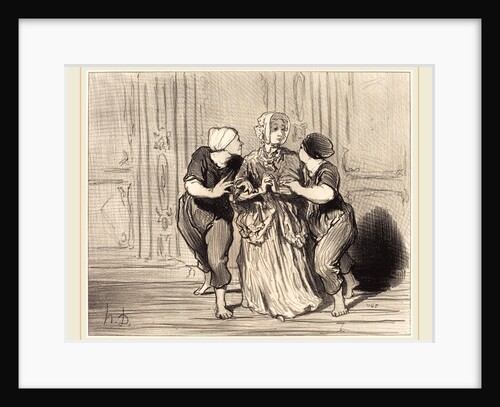 Le Beau sexe a l'école de natation, 1852 by Honoré Daumier