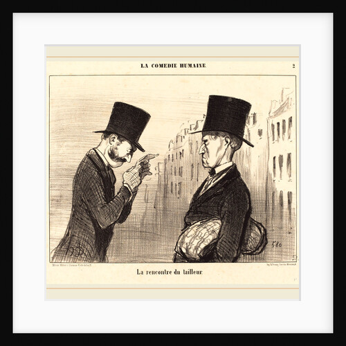 La Rencontre du tailleur, 1853 by Honoré Daumier
