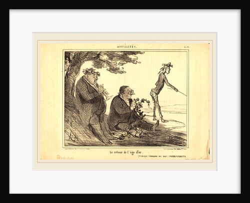 Le Retour de l'age d'or, 1856 by Honoré Daumier