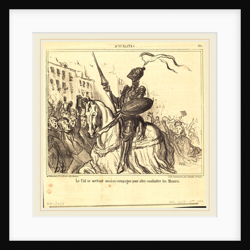 Le Cid se mettant aussi en campagne, 1859 by Honoré Daumier