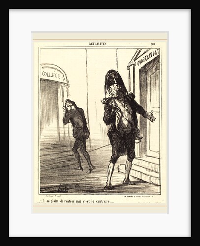 Il se plaint de rentrer, 1866 by Honoré Daumier