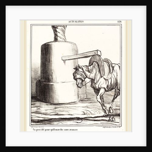 Un procédé pour qu'il marche sans avancer, 1868 by Honoré Daumier