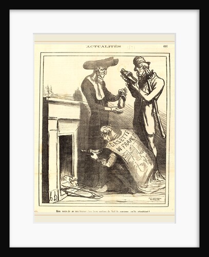 Bien vexés de ne pas trouver la couronne, 1871 by Honoré Daumier