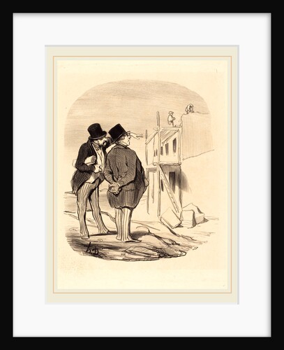 Two Men Amid Ruins by Honoré Daumier