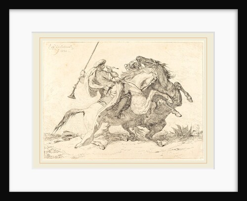 Encounter of the Moorish Horsemen (Rencontre de Cavaliers Maures), 1834 by Eugène Delacroix