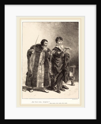 Polonius and Hamlet (Act II, Scene II), 1834-1843 by Eugène Delacroix