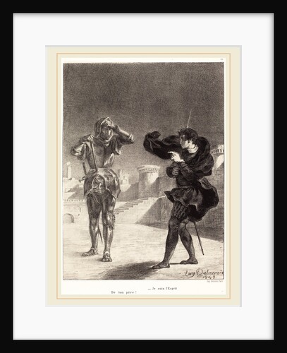 The Ghost on the Terrace (Act I, Scene V), 1843 by Eugène Delacroix