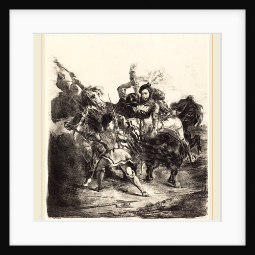 Weislingen Attacked by the Forces of Goetz (Weislingen attaqué par les gens de Goetz), 1836 by Eugène Delacroix